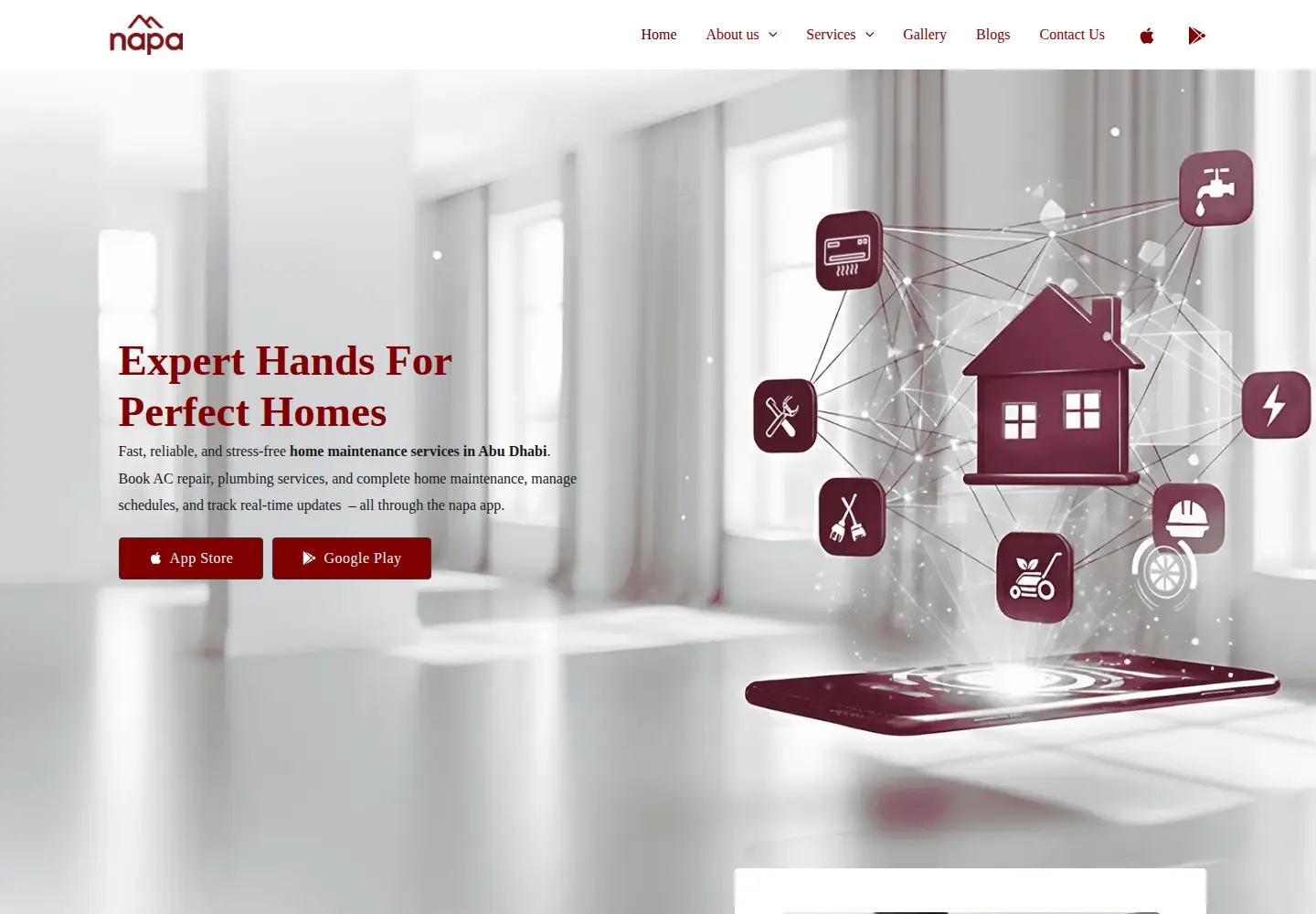 Captured homepage of napa.ae in the current scan