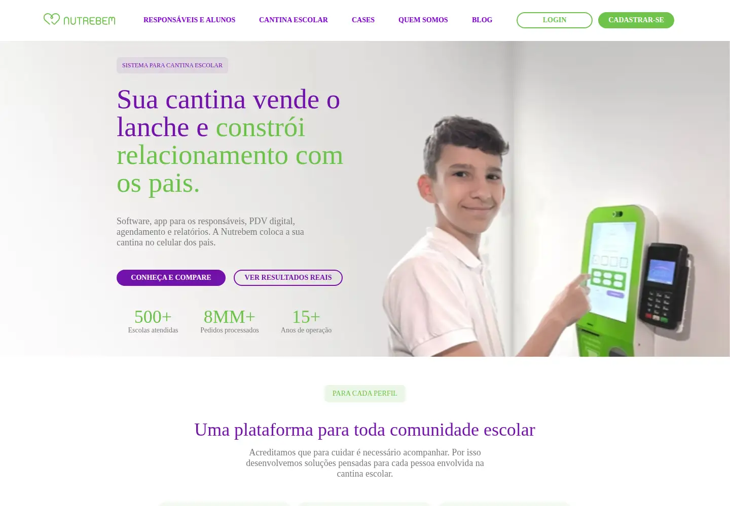 Screenshot of nutrebem.com.br