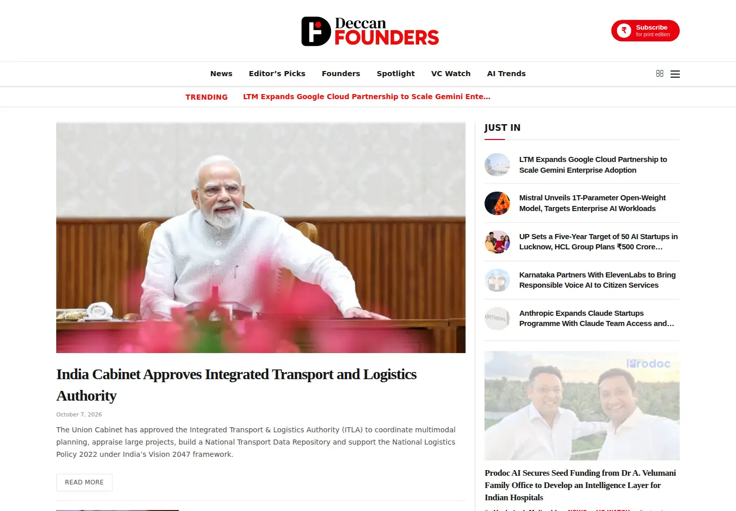 Screenshot of deccanfounders.com