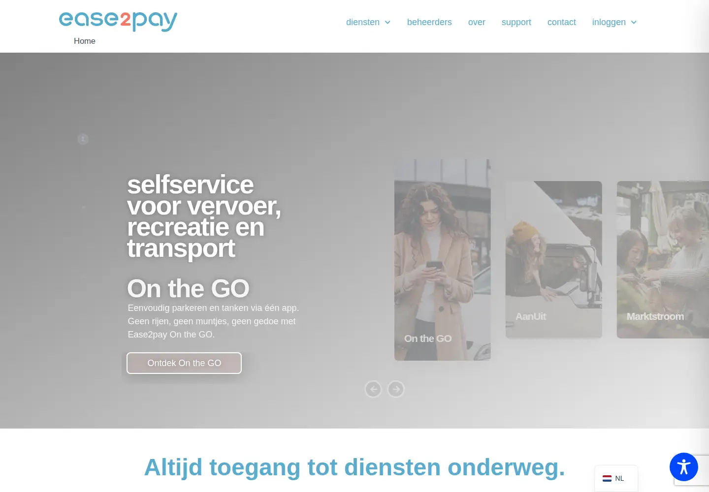 Captured homepage of ease2pay.com in the current scan