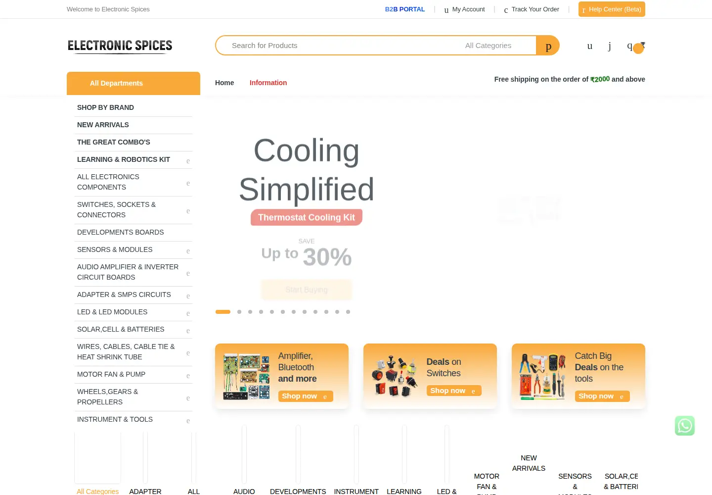 Screenshot of electronicspices.com