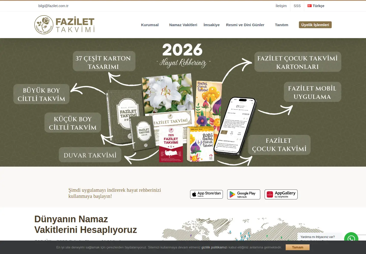 Screenshot of fazilettakvimi.com