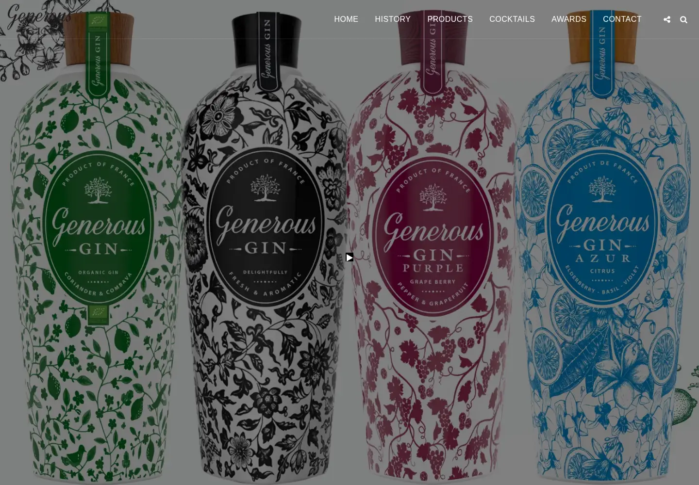 Screenshot of generousgin.com