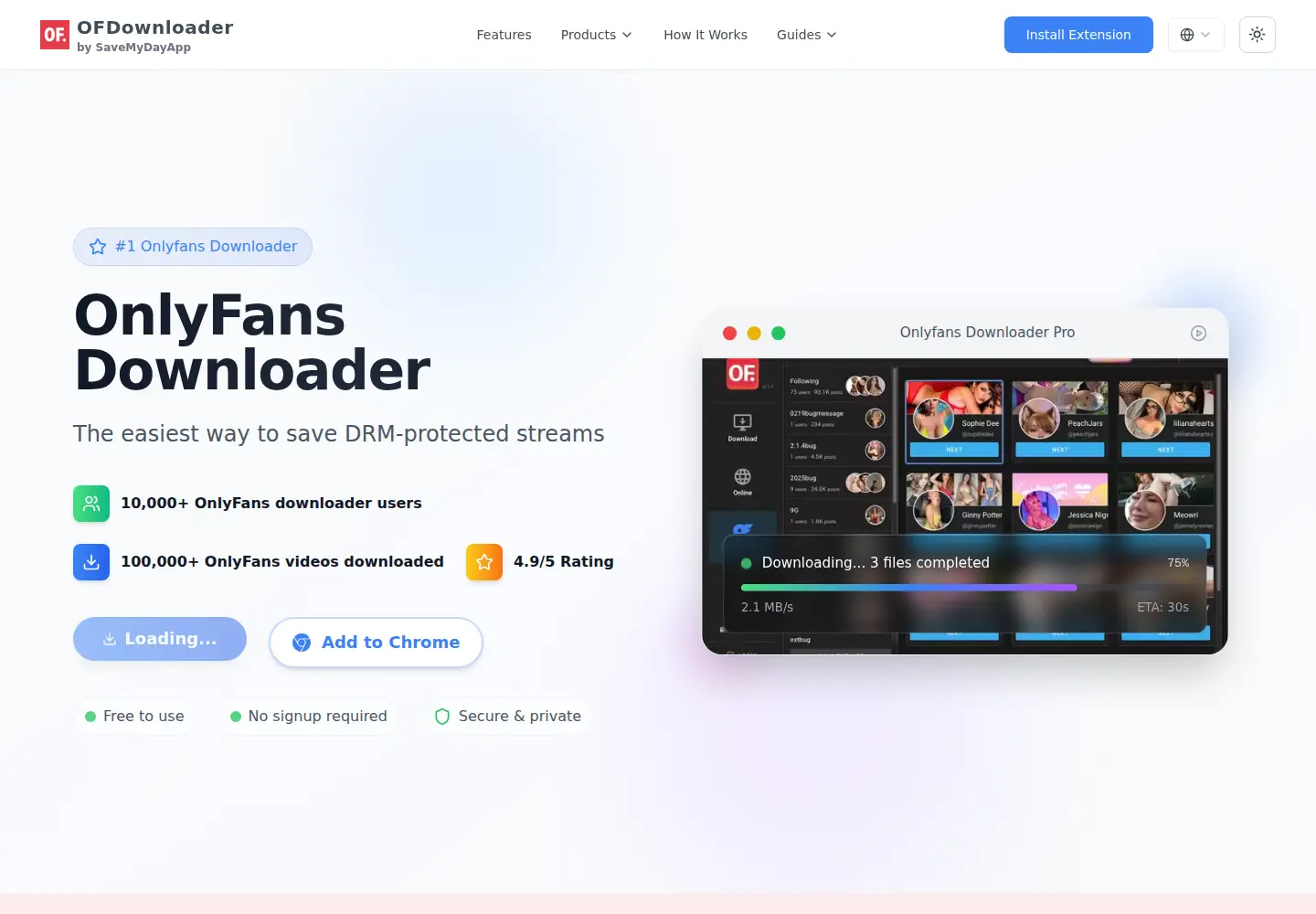 Screenshot of hlsdownloader.com