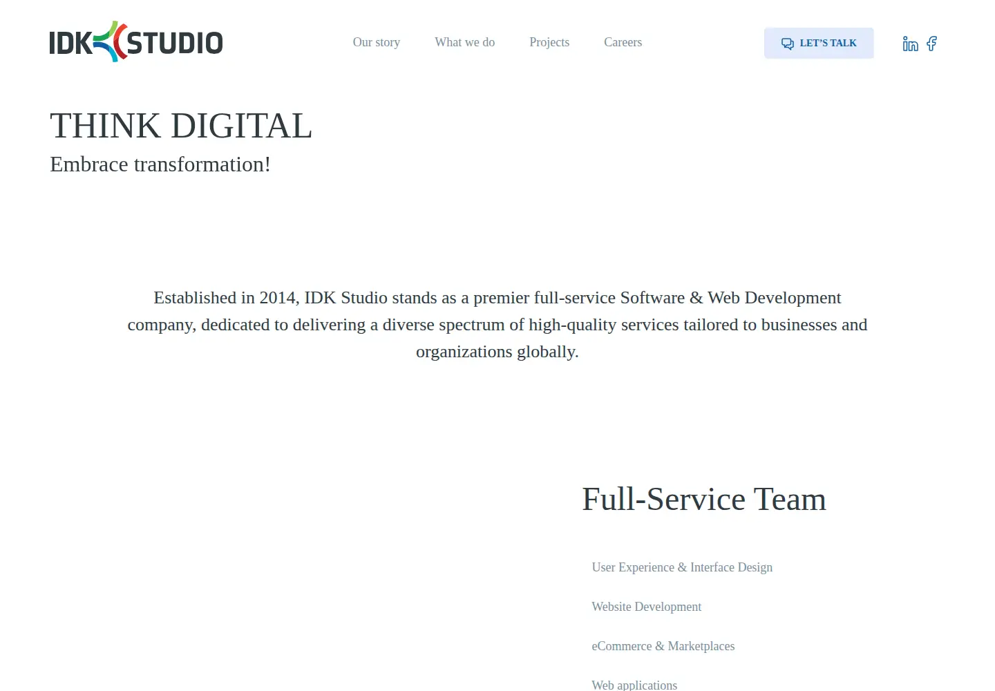 Screenshot of idkstudio.com