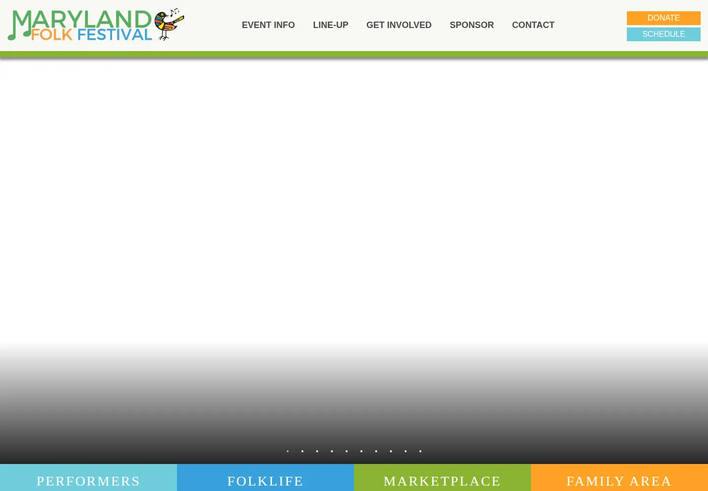 Captured homepage of mdfolkfest.com in the current scan