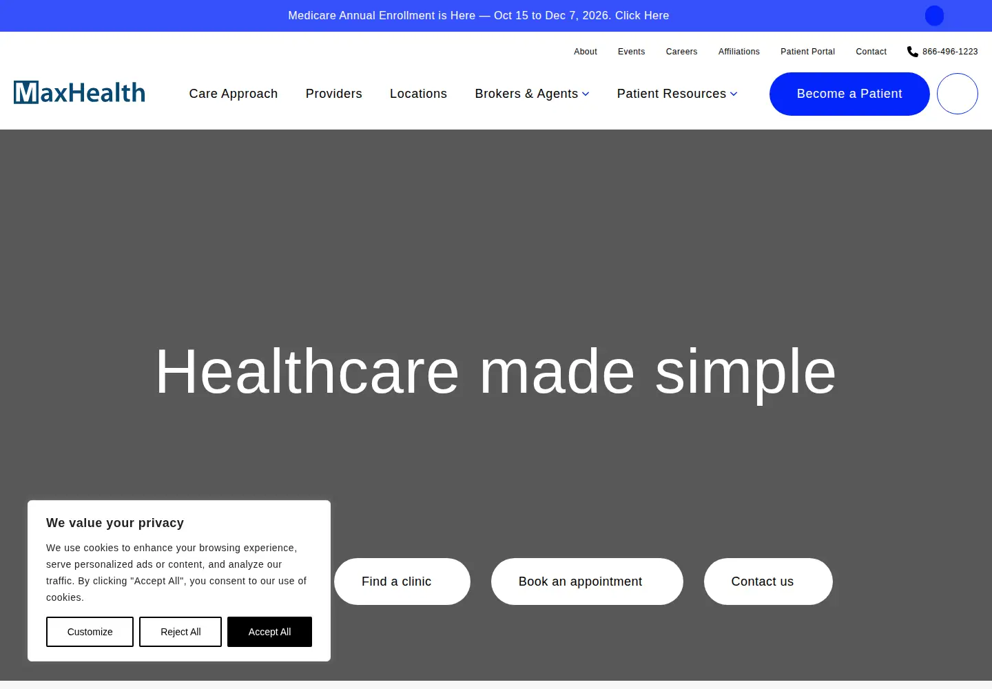 Screenshot of mymaxdoc.com