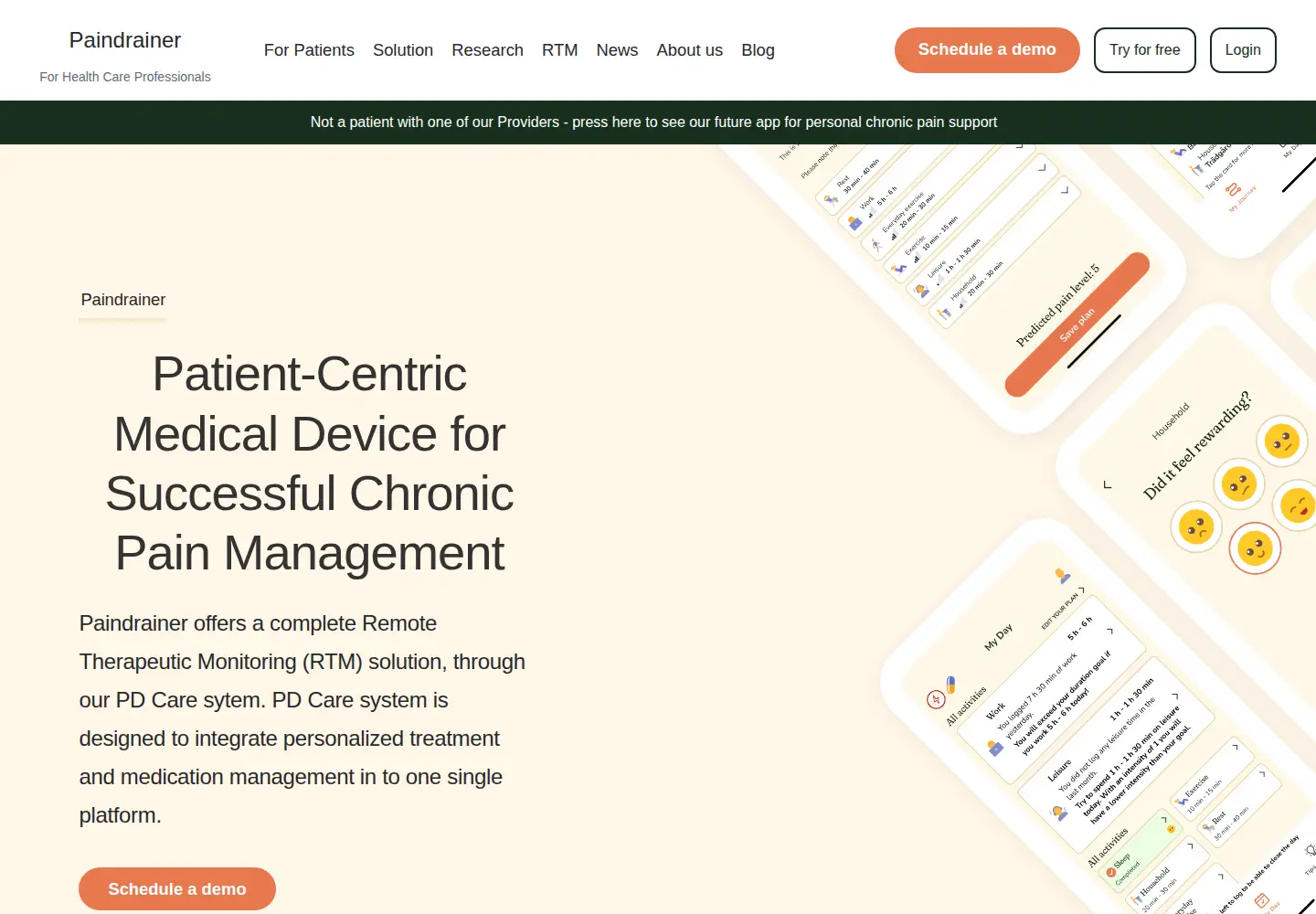 Screenshot of paindrainer.com