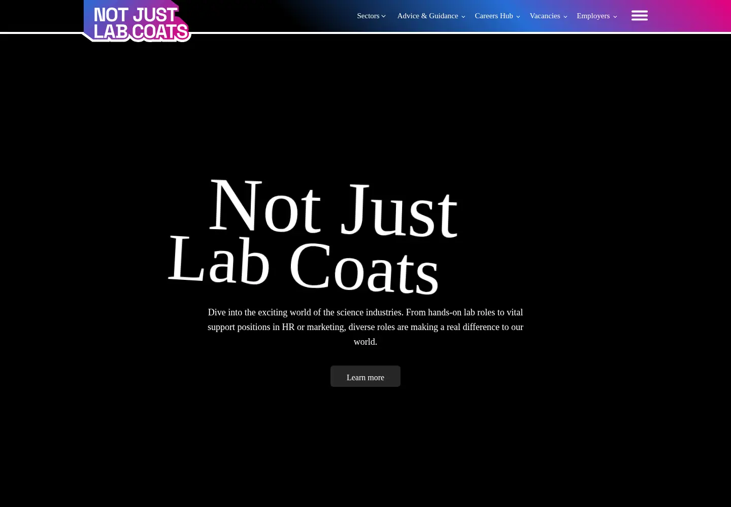 Captured homepage of sciencecareerpathways.com in the current scan