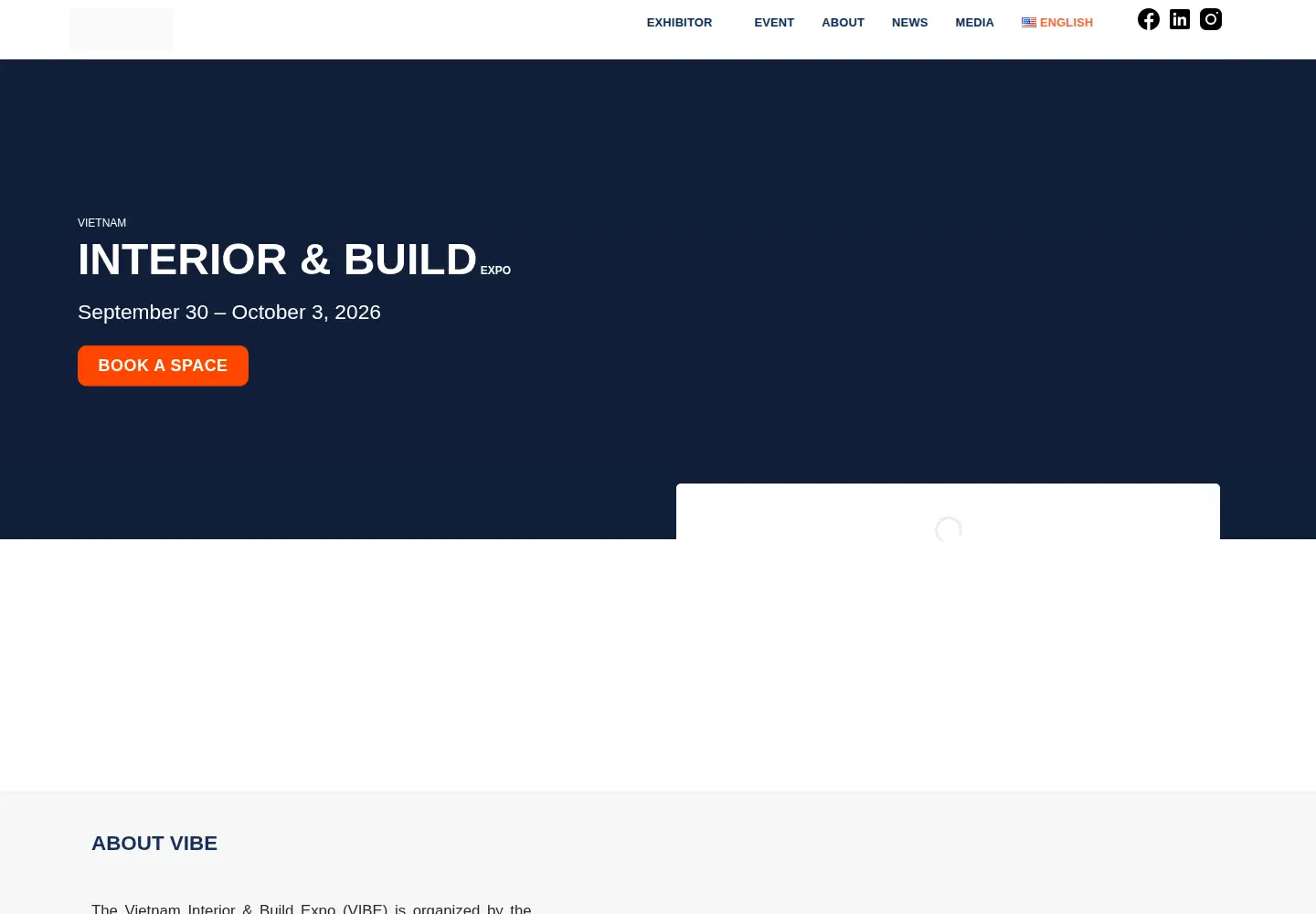 Screenshot of thevibexpo.com