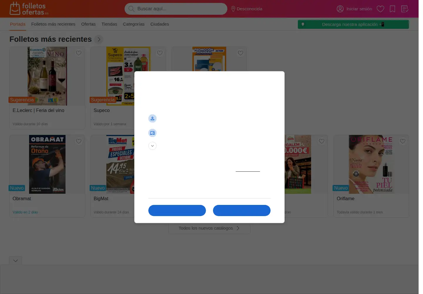 Screenshot of folletosofertas.es