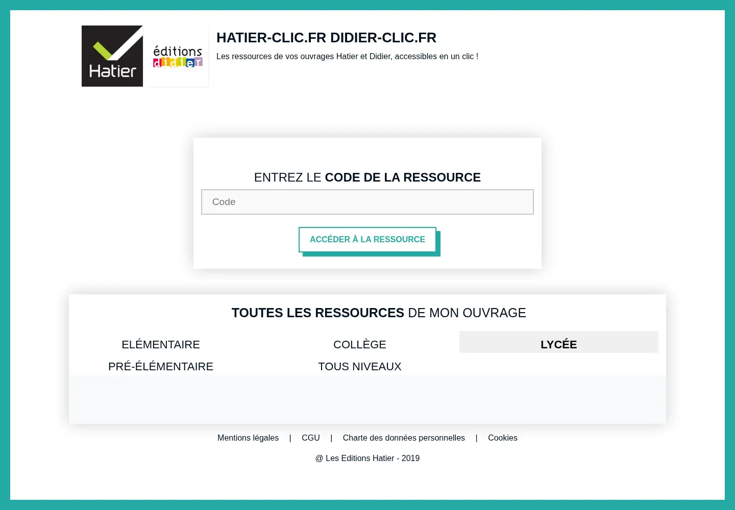 Screenshot of hatier-clic.fr