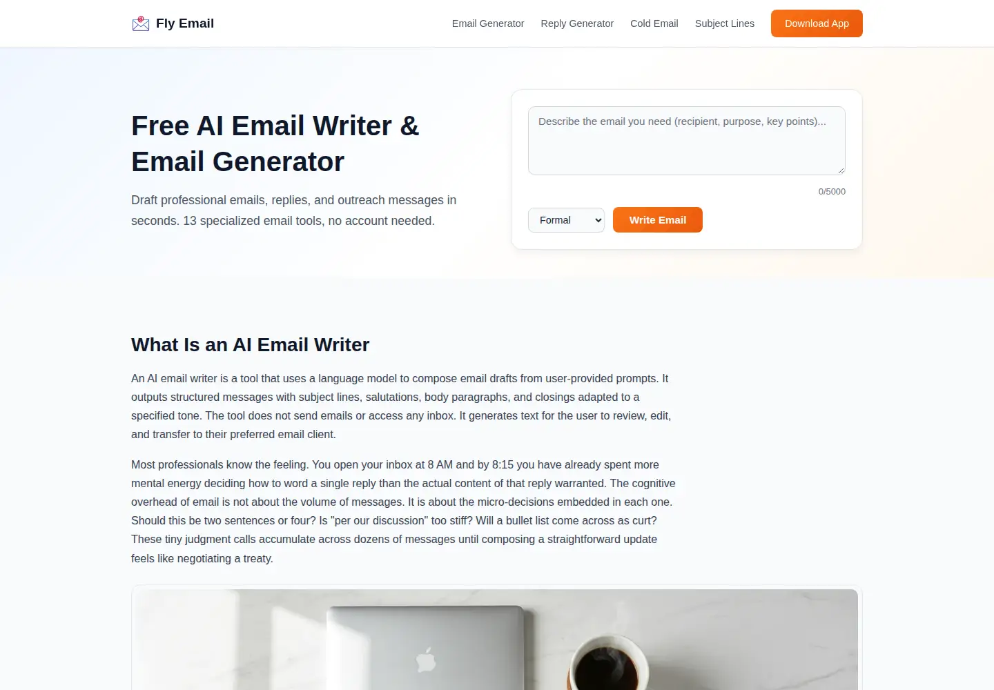 Screenshot of emailai.me