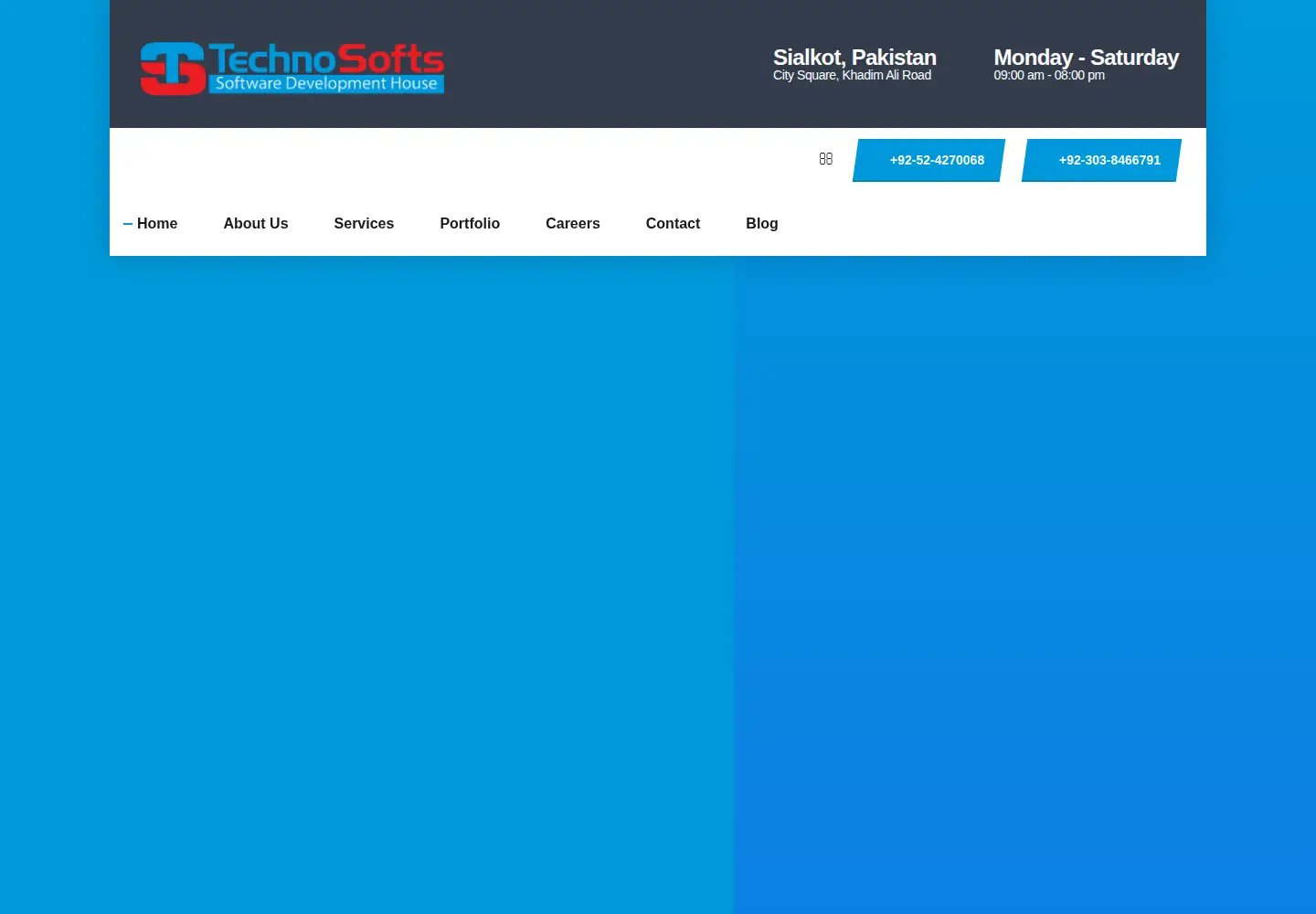 Captured homepage of technosofts.net in the current scan