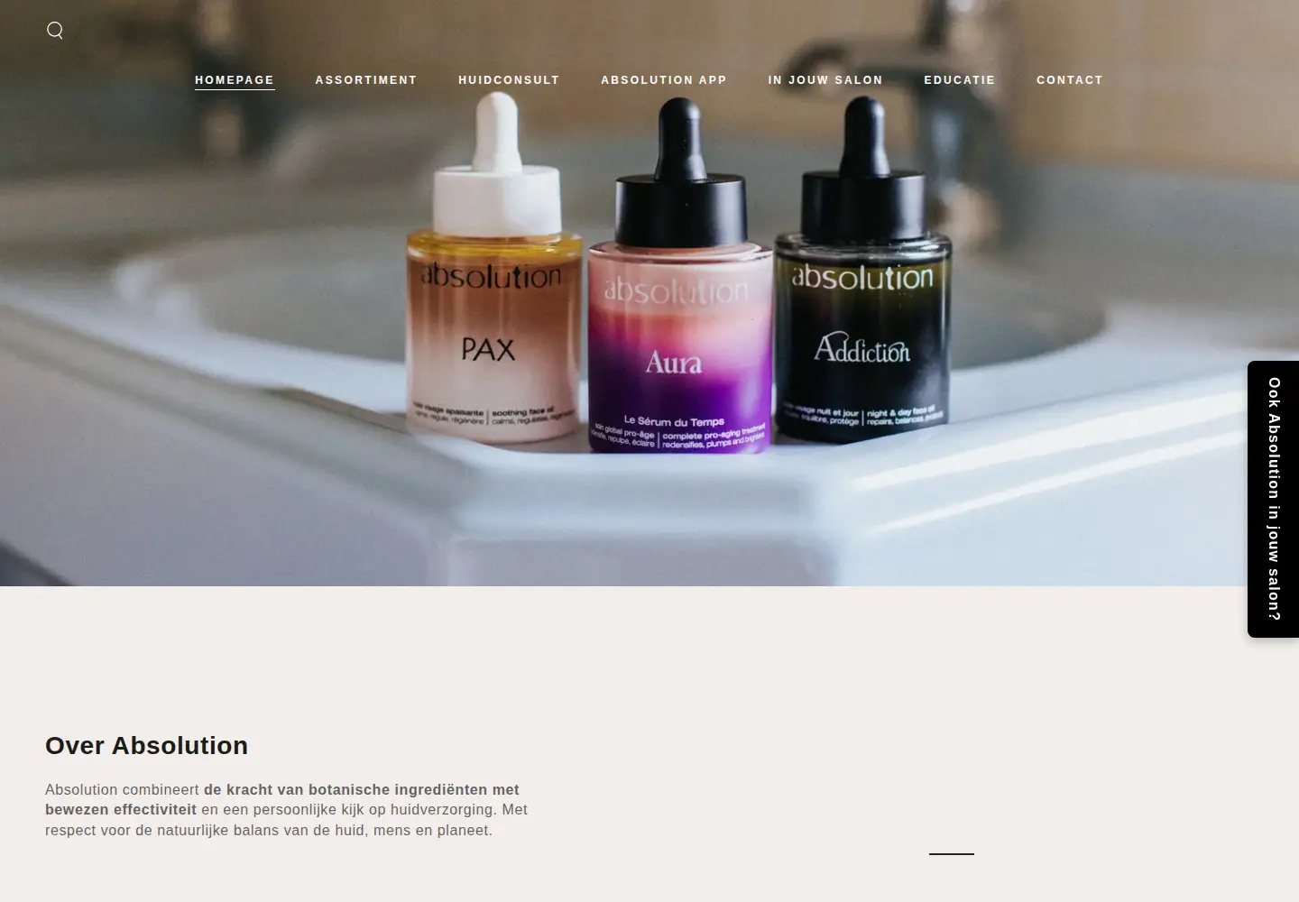 Captured homepage of absolution.nl in the current scan