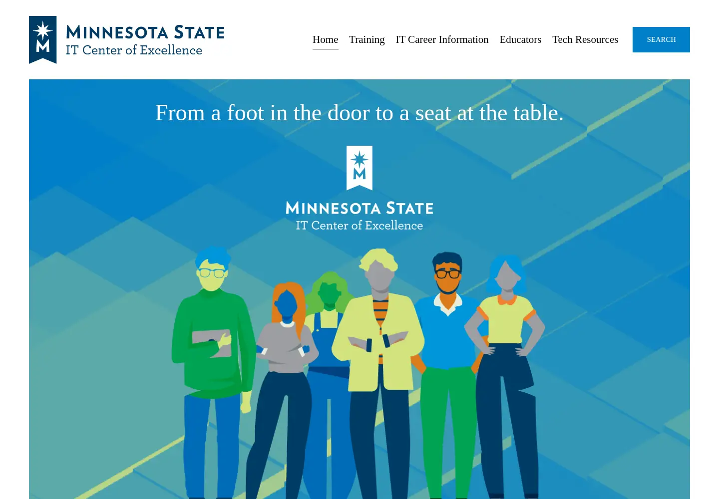 Captured homepage of mnstateitcoe.org in the current scan