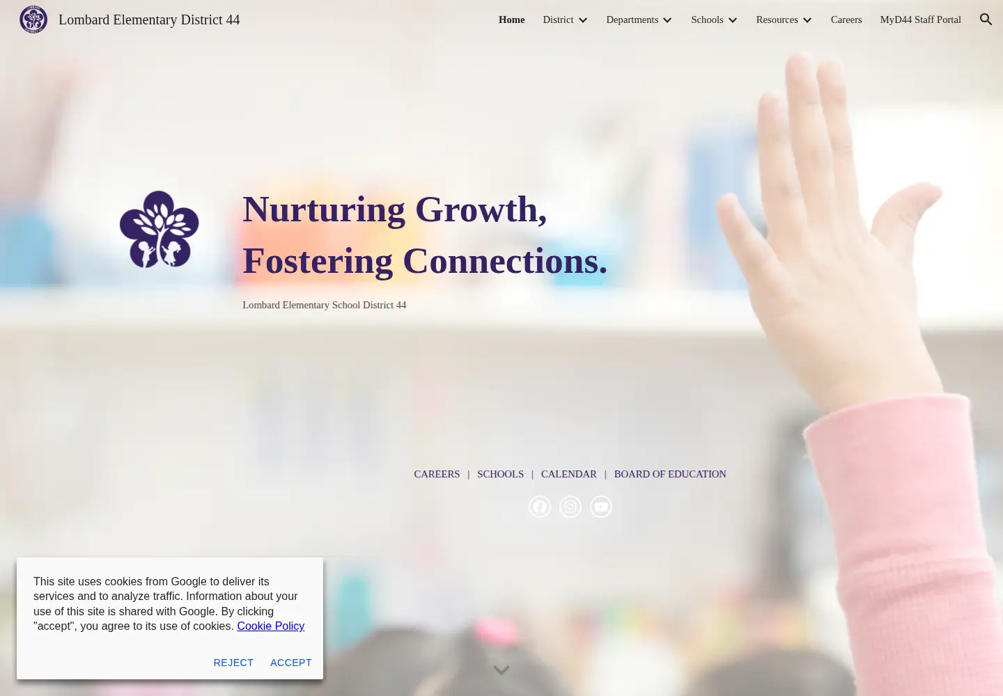 Captured homepage of sd44.org in the current scan