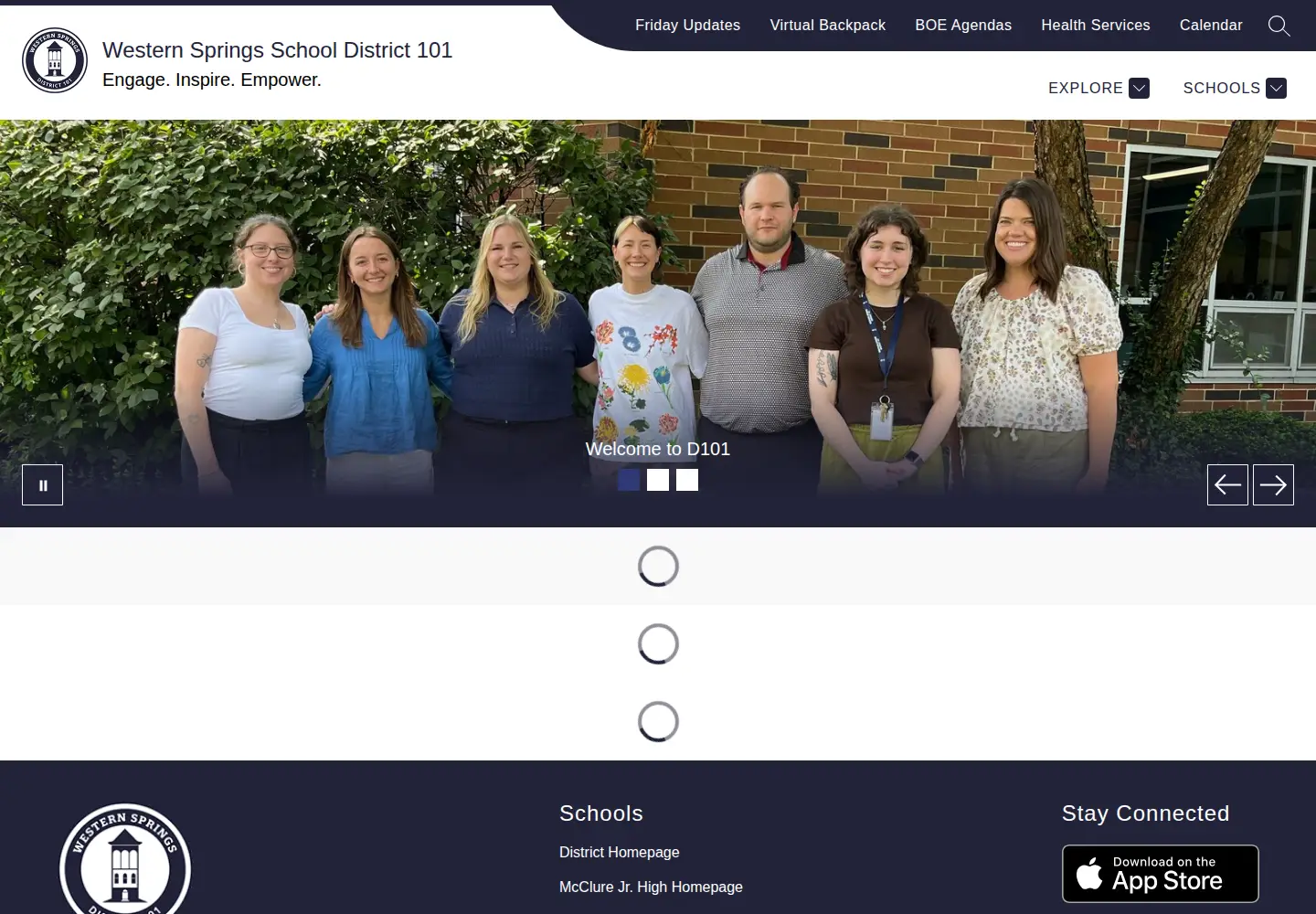 Captured homepage of wsd101.org in the current scan