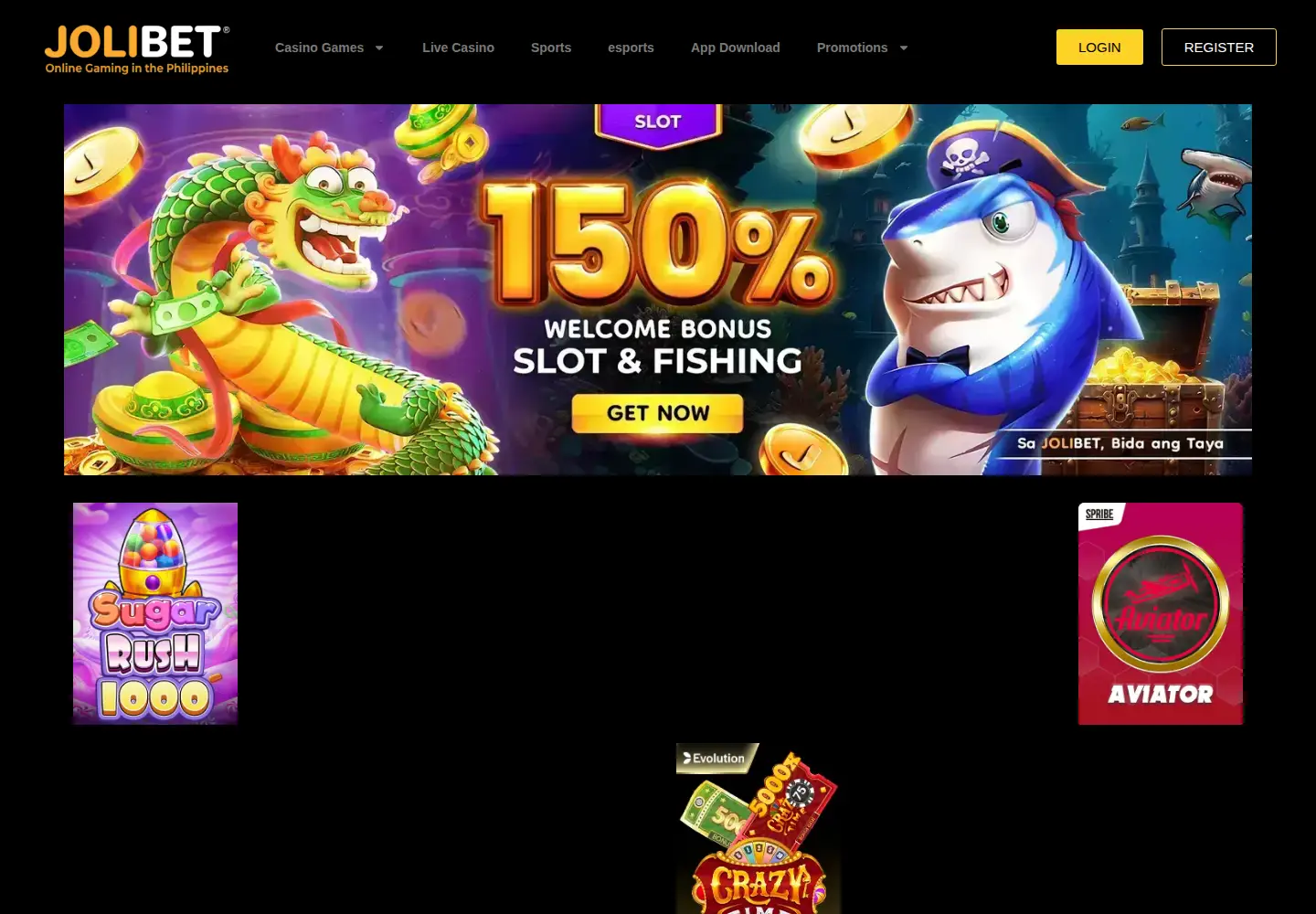 Screenshot of jolibet.net.ph