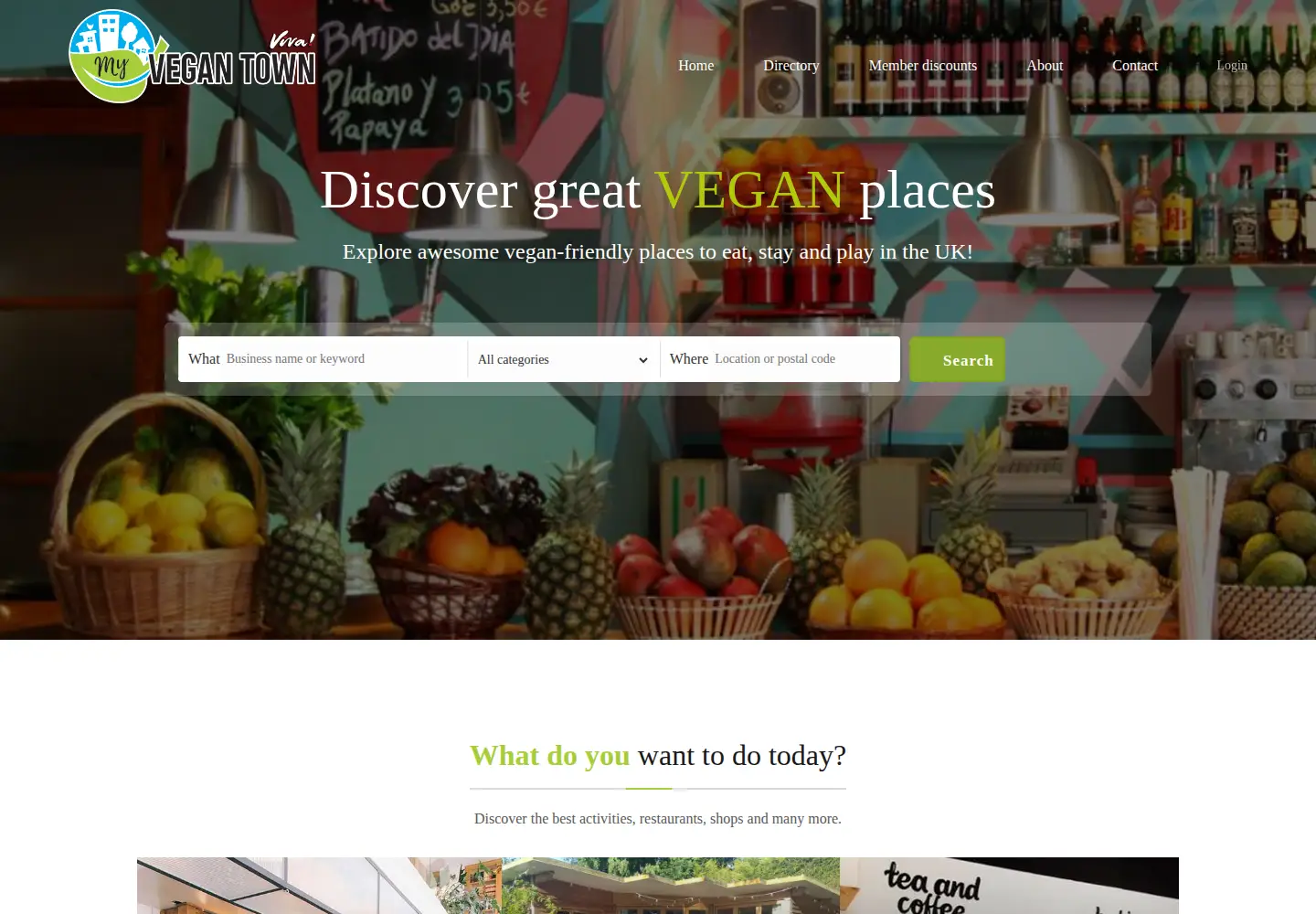 Screenshot of myvegantown.org.uk