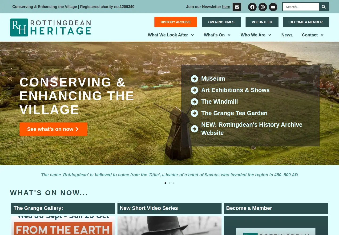 Screenshot of rottingdeanheritage.org.uk