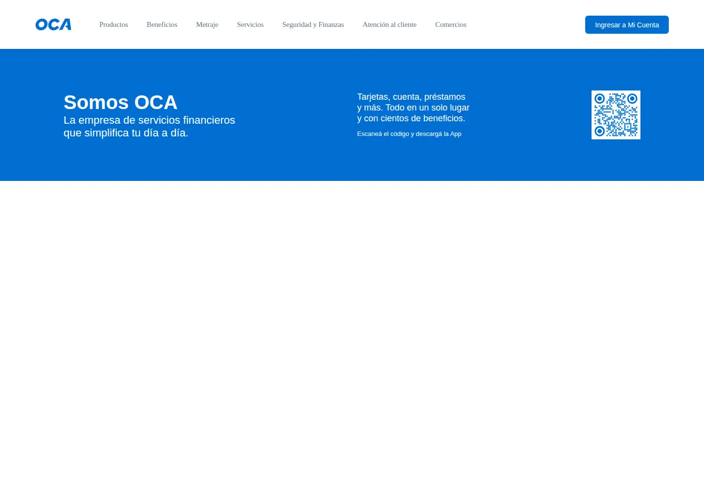 Captured homepage of oca.uy in the current scan