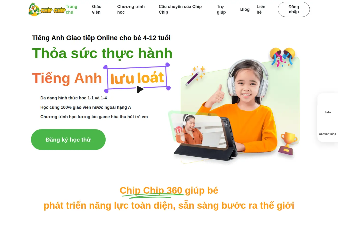 Screenshot of chipchip.edu.vn