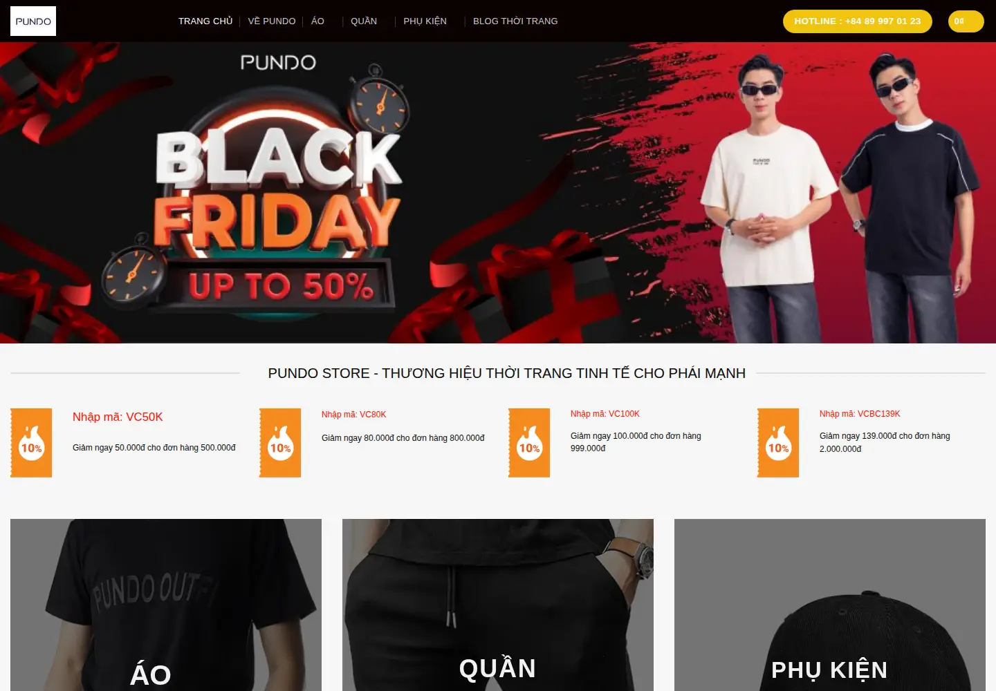 Captured homepage of pundo.vn in the current scan
