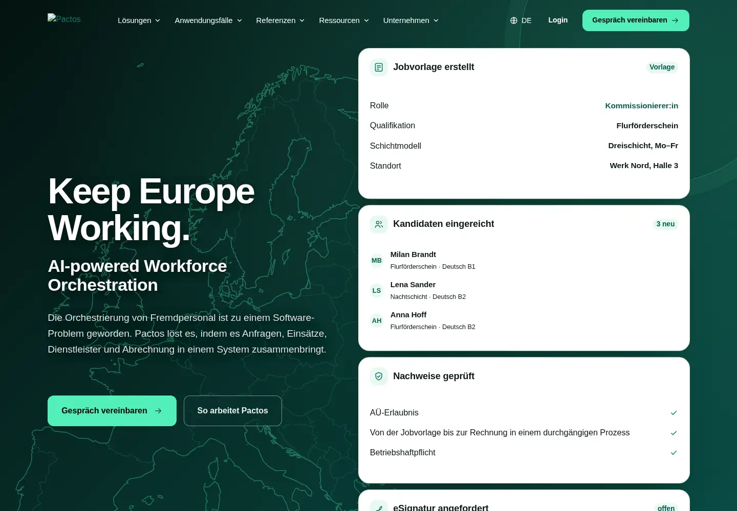 Screenshot of pactos.ai