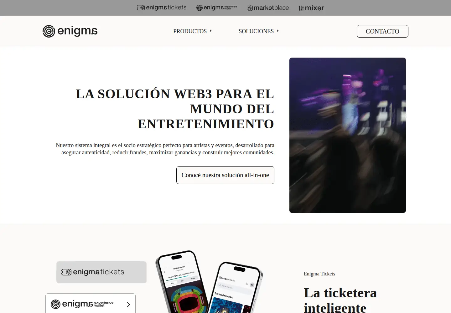 Screenshot of enigma.art