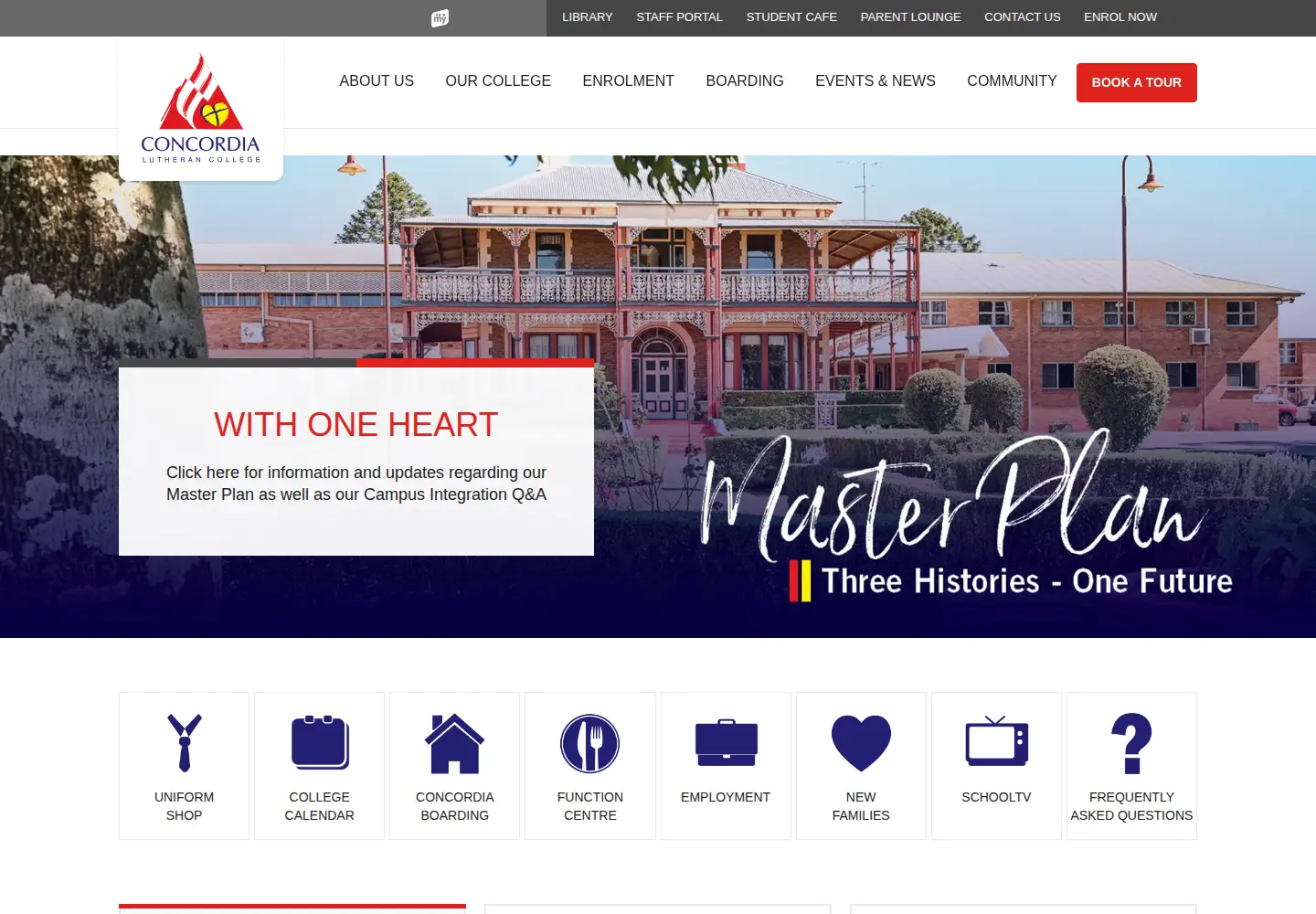 Screenshot of concordia.qld.edu.au