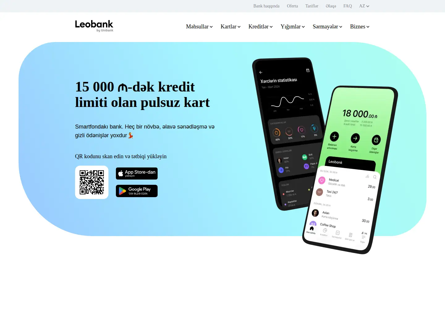 Screenshot of leobank.az