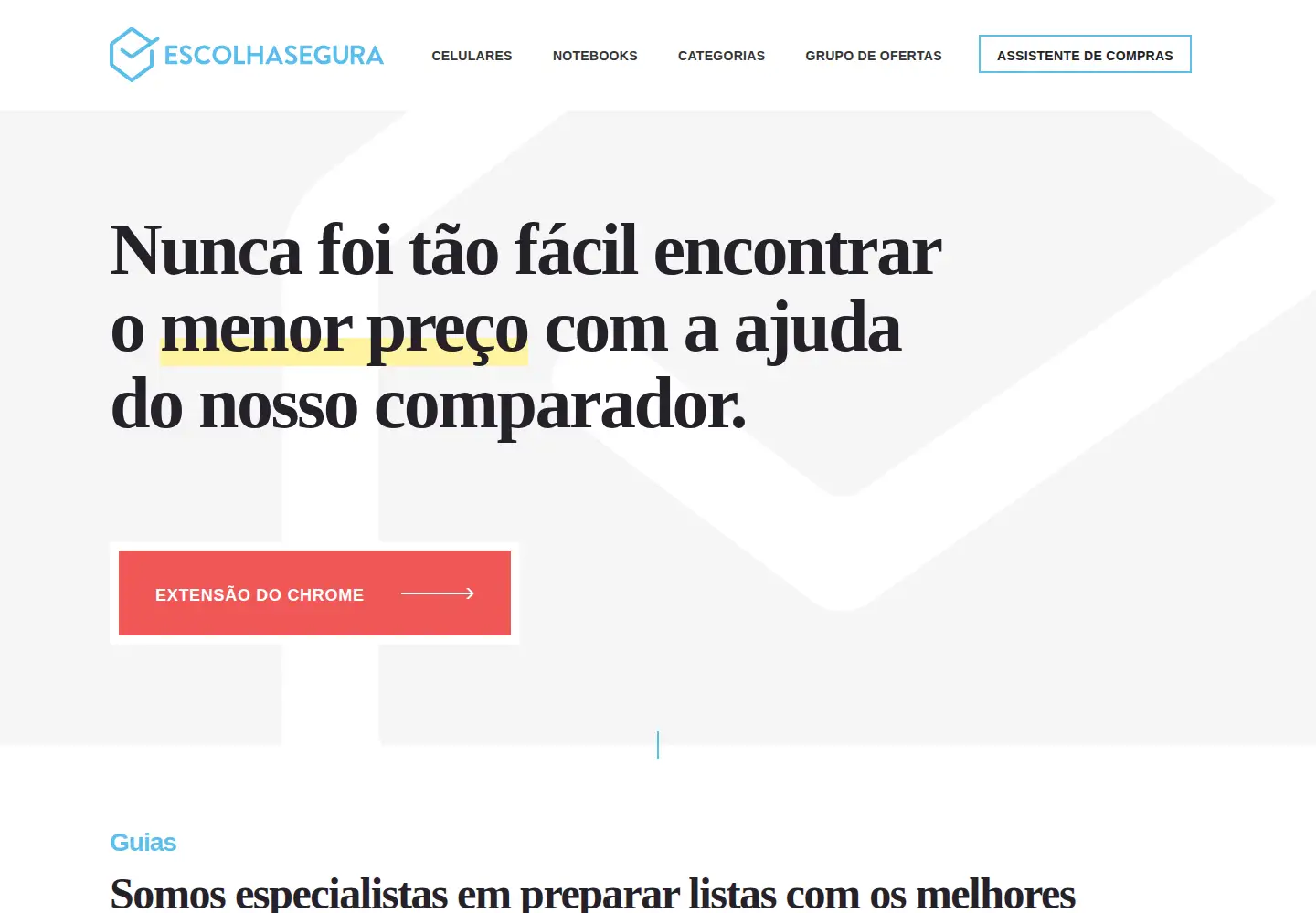 Screenshot of escolhasegura.com.br