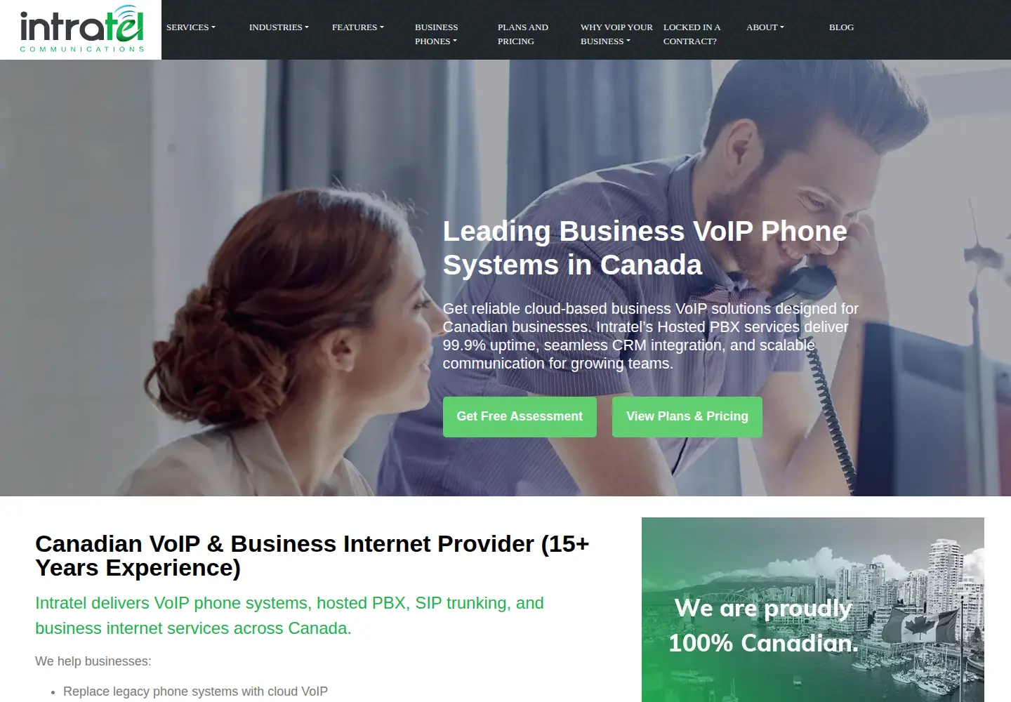 Screenshot of intratel.ca