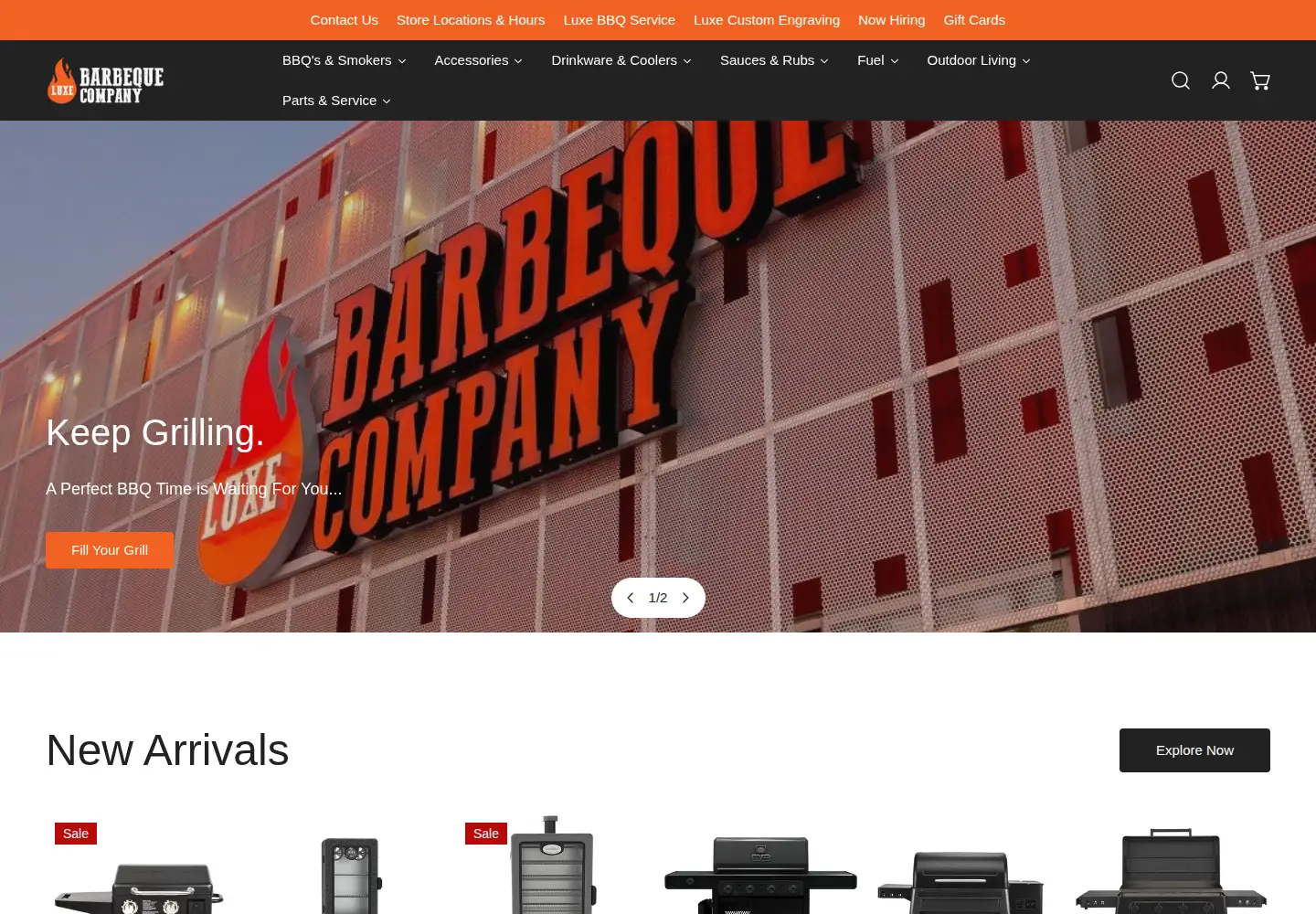 Screenshot of luxebbq.ca