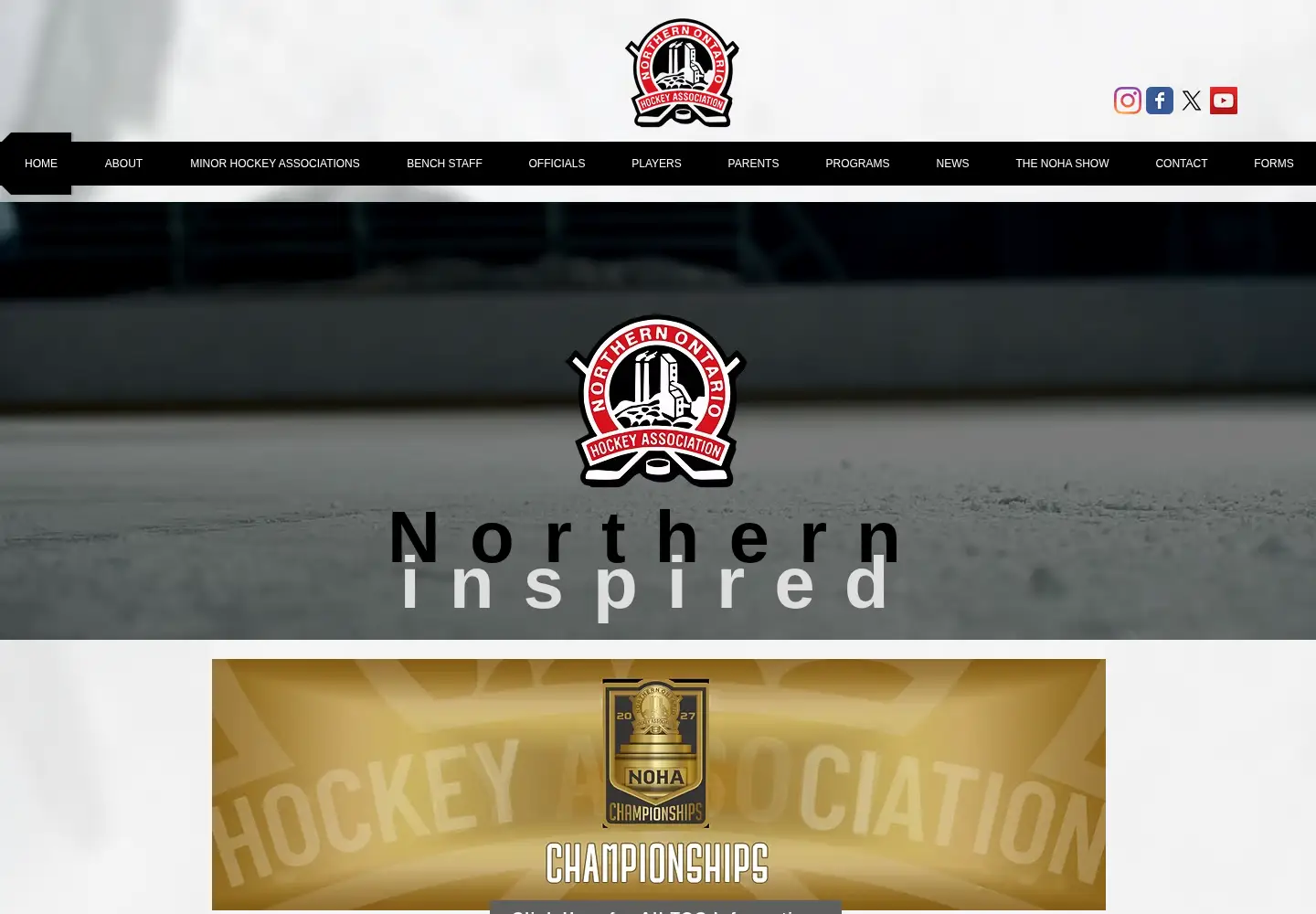 Screenshot of noha-hockey.ca