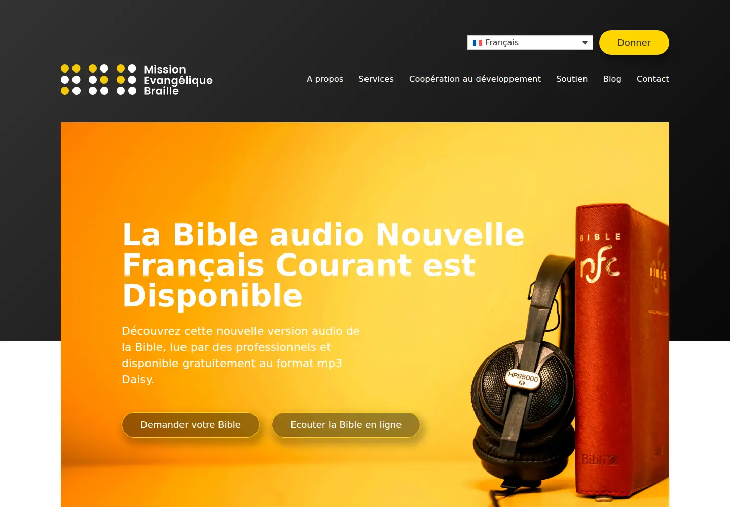 Screenshot of mebraille.ch