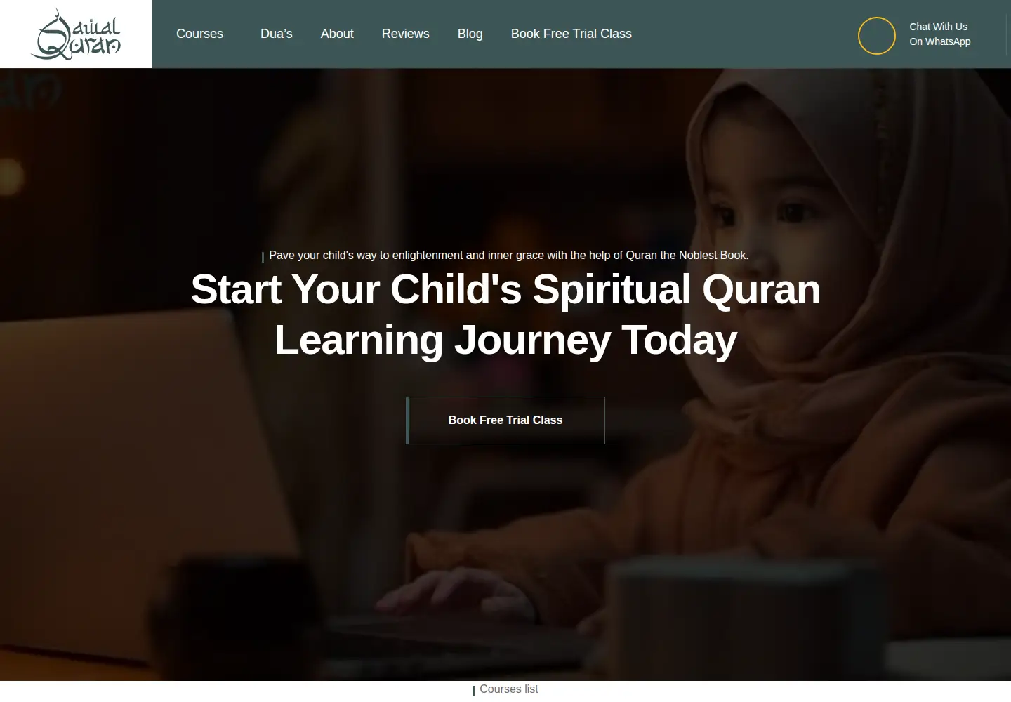 Captured homepage of awwalquran.com in the current scan