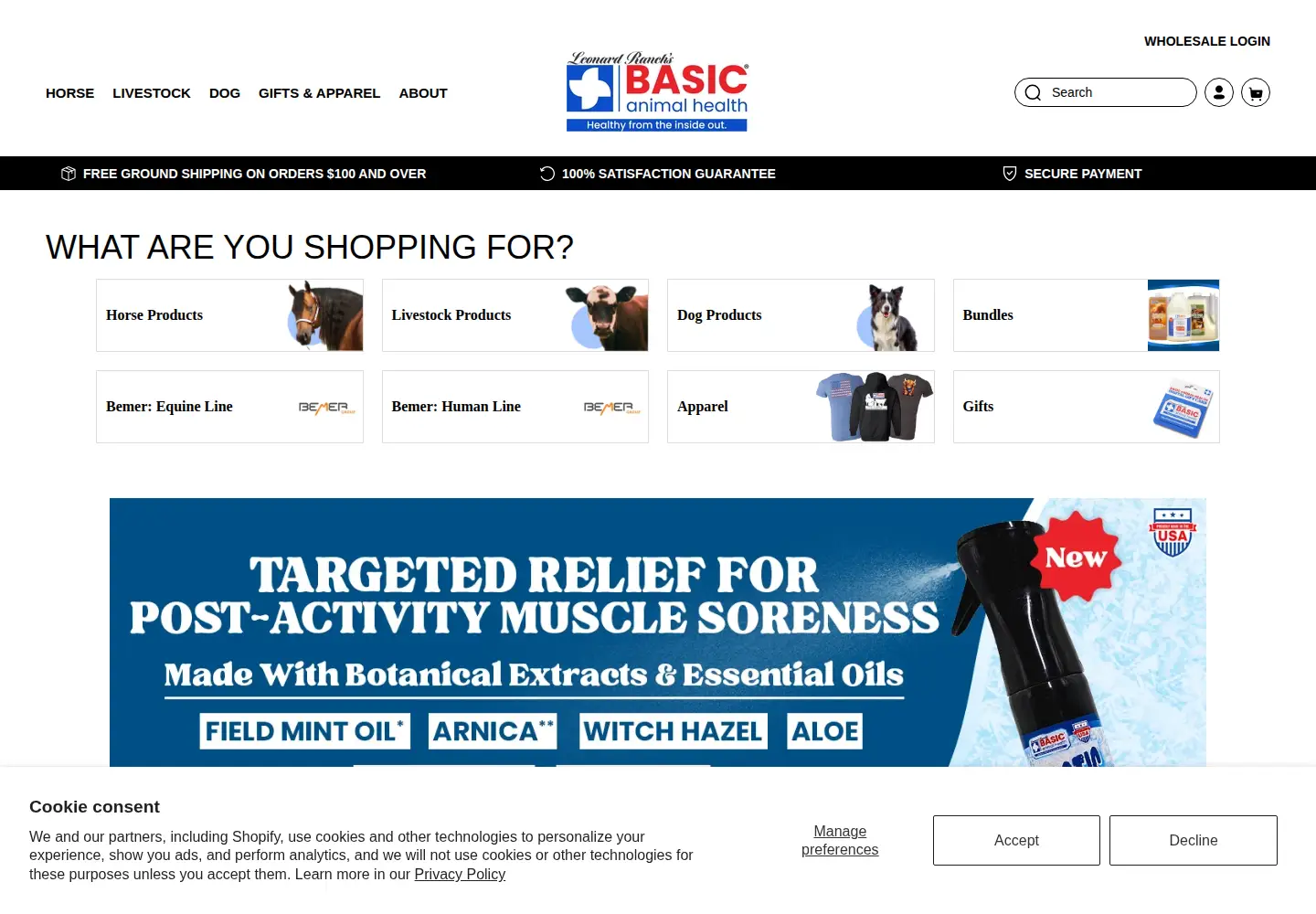 Screenshot of basicanimalhealth.com