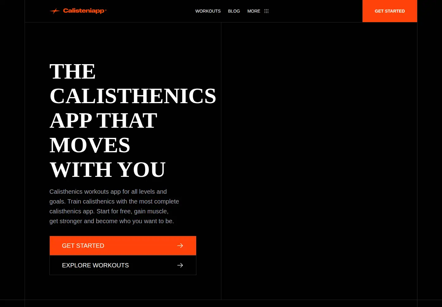 Screenshot of calisteniapp.com