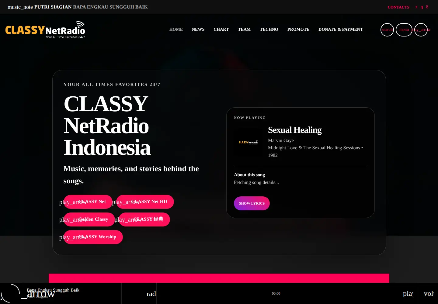 Screenshot of classynetradio.com