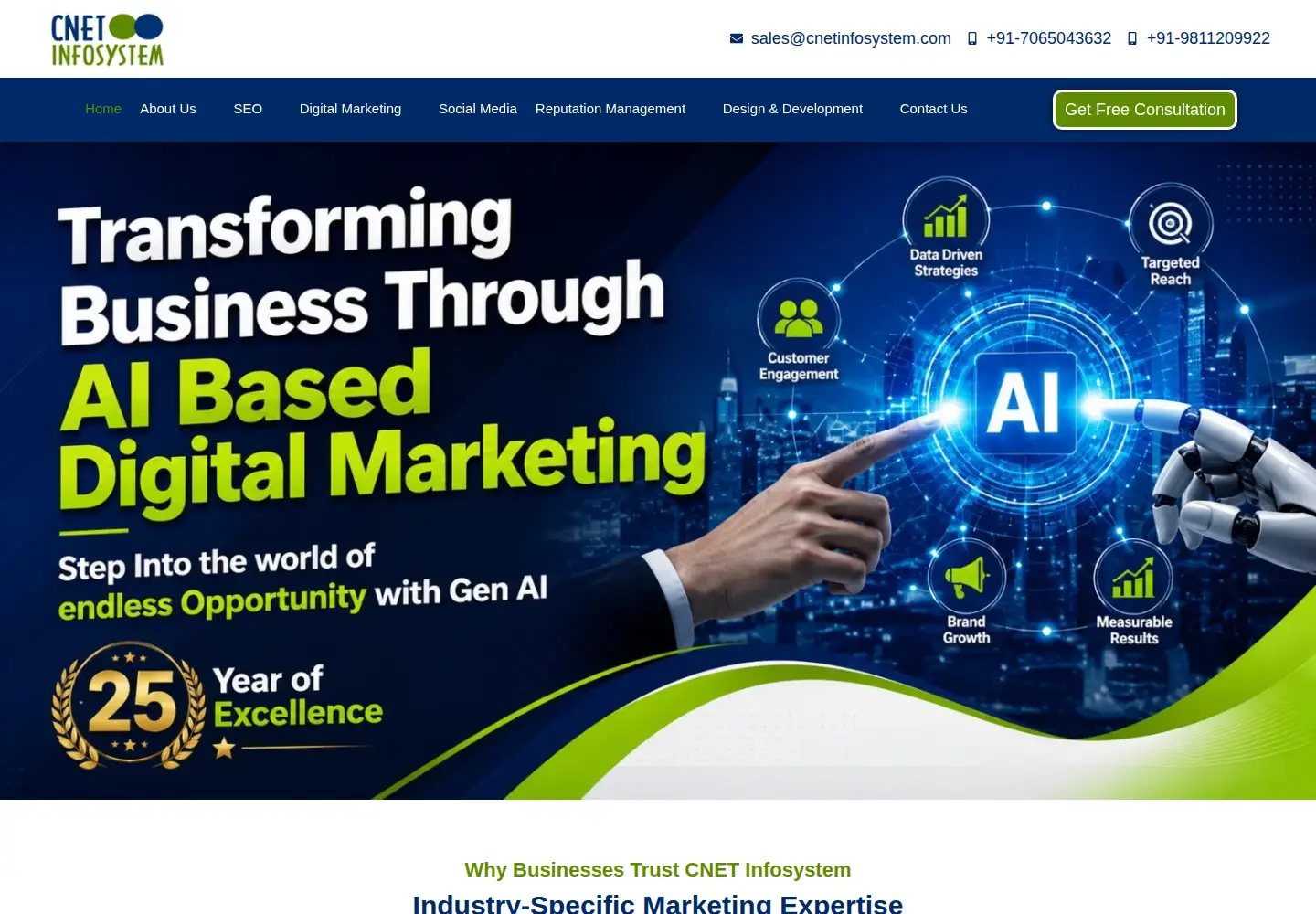 Captured homepage of cnetinfosystem.com in the current scan
