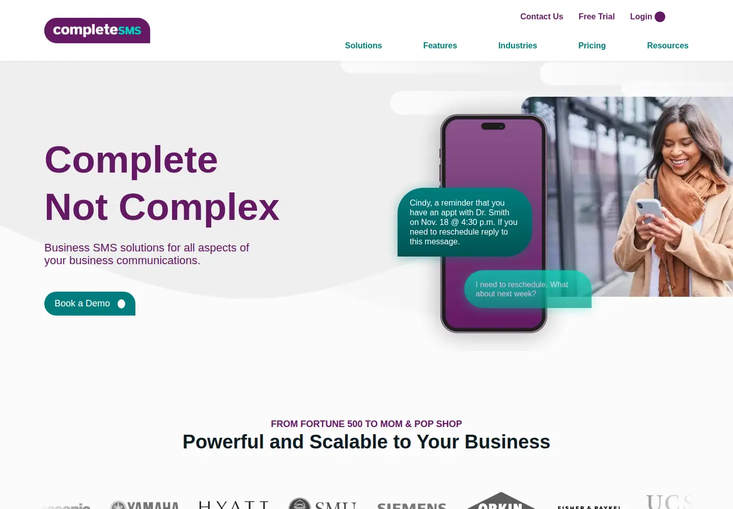 Screenshot of completesms.com