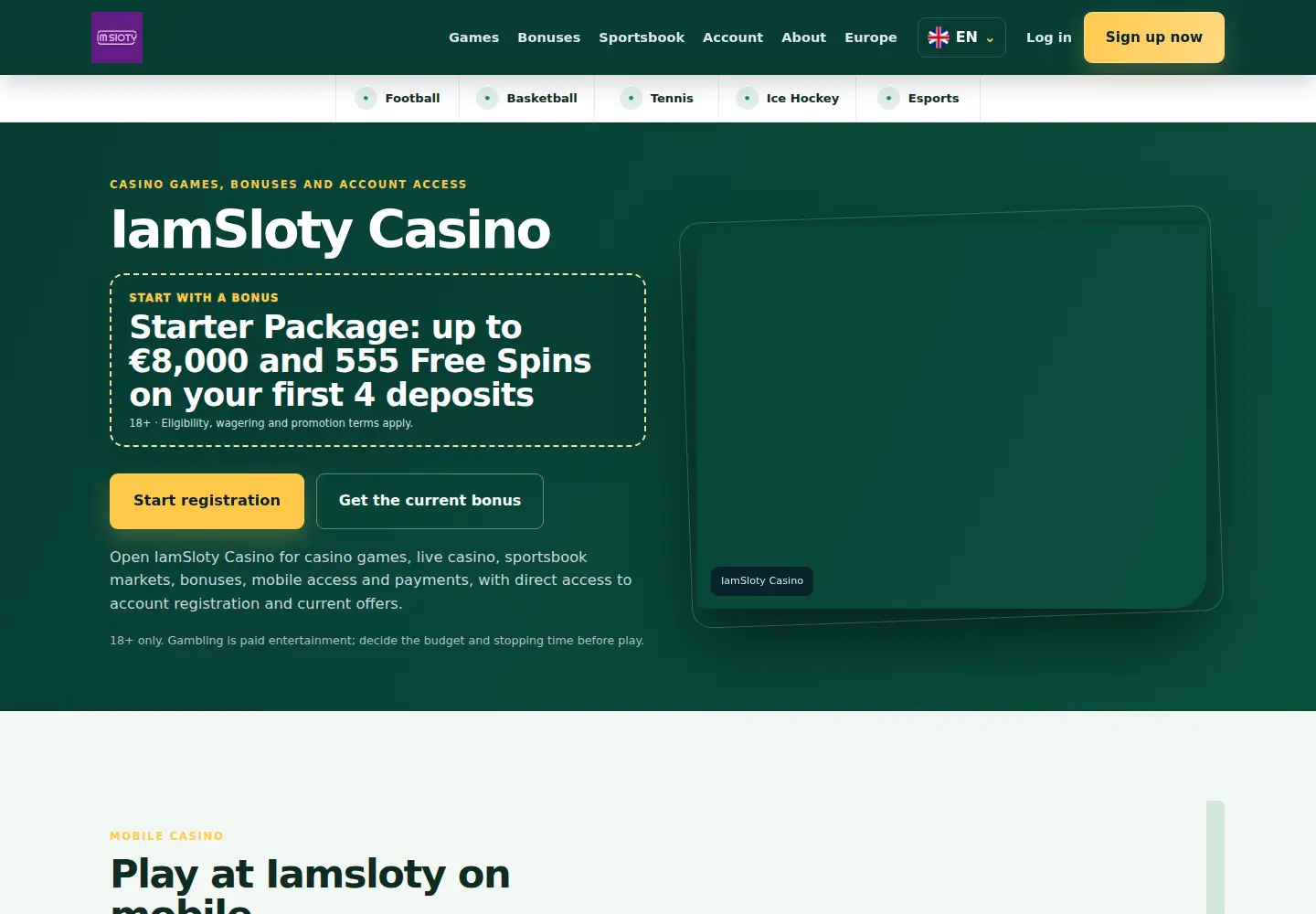 Screenshot of iamsloty.eu