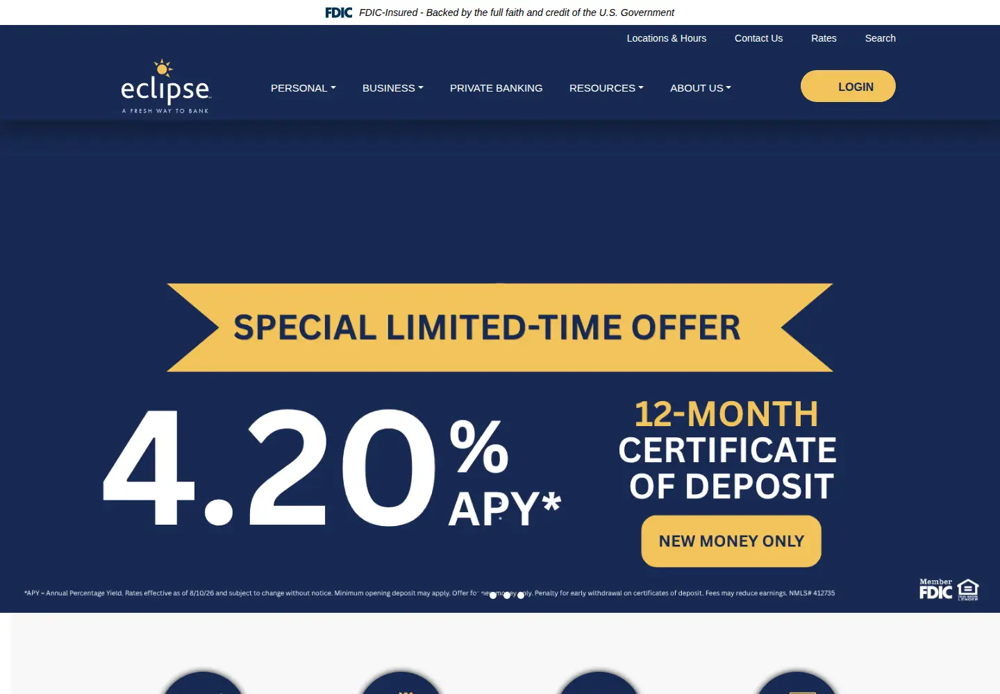 Screenshot of eclipsebank.com
