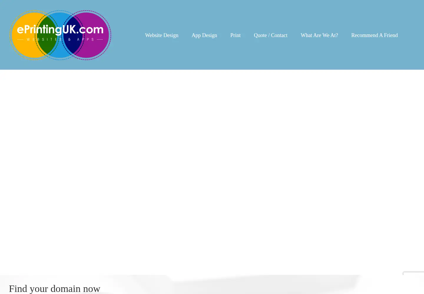 Captured homepage of eprintinguk.com in the current scan