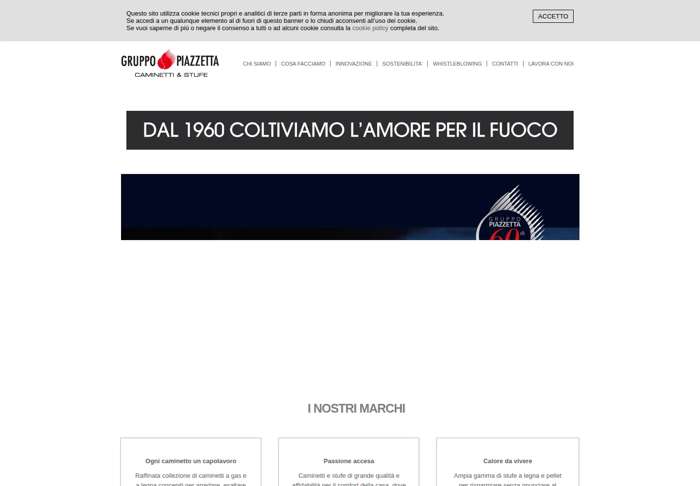 Captured homepage of gruppopiazzetta.com in the current scan
