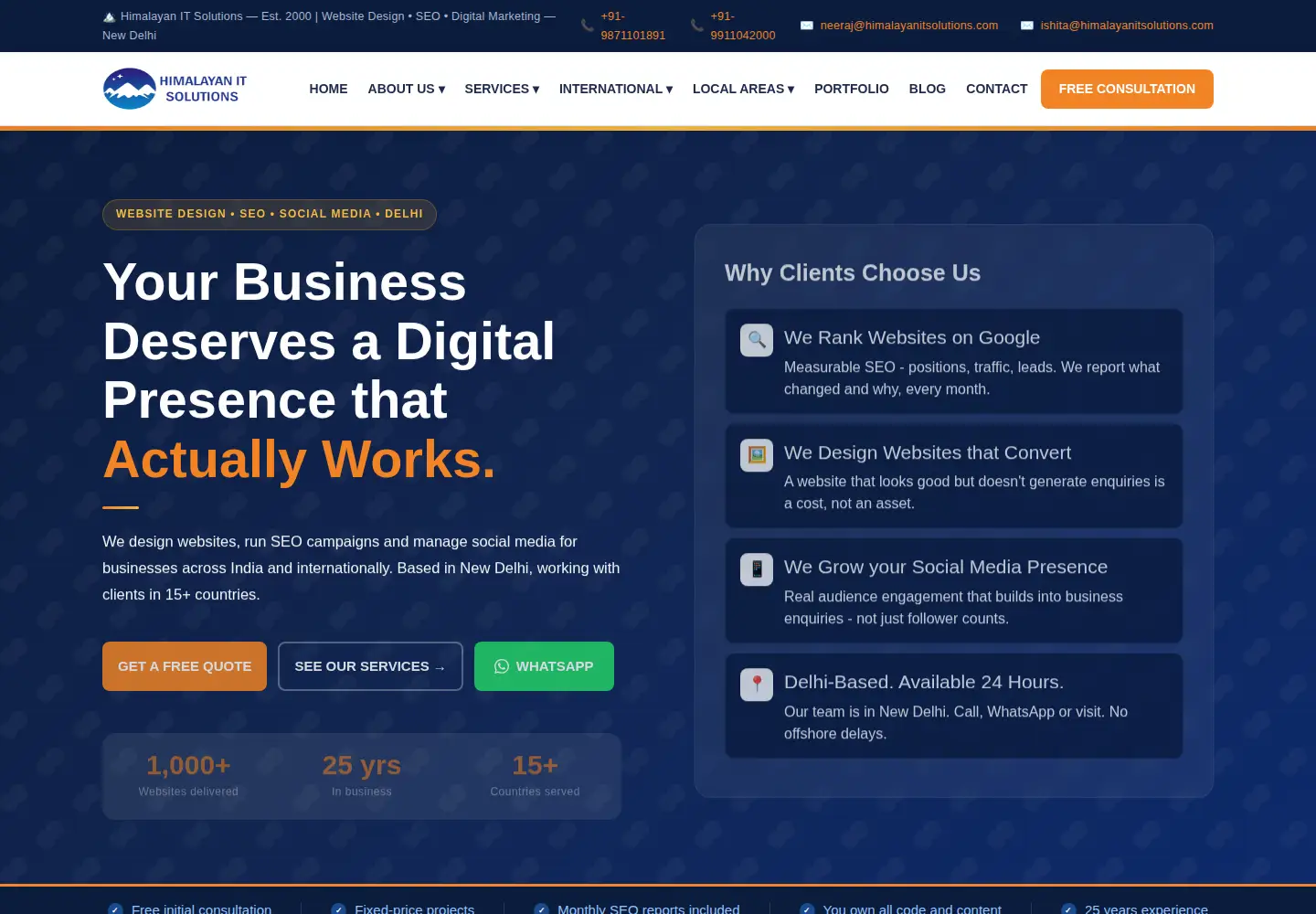 Captured homepage of himalayanitsolutions.com in the current scan