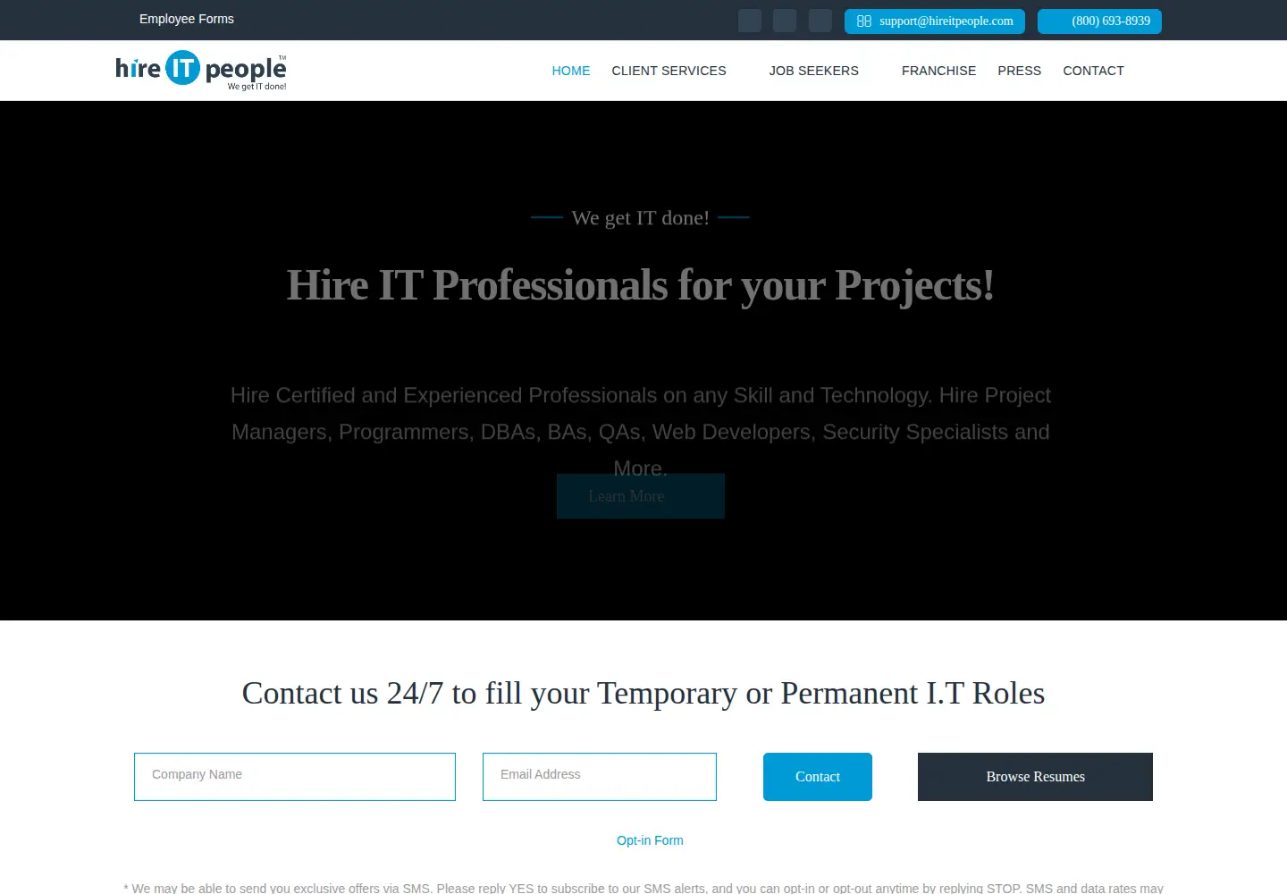 Screenshot of hireitpeople.com