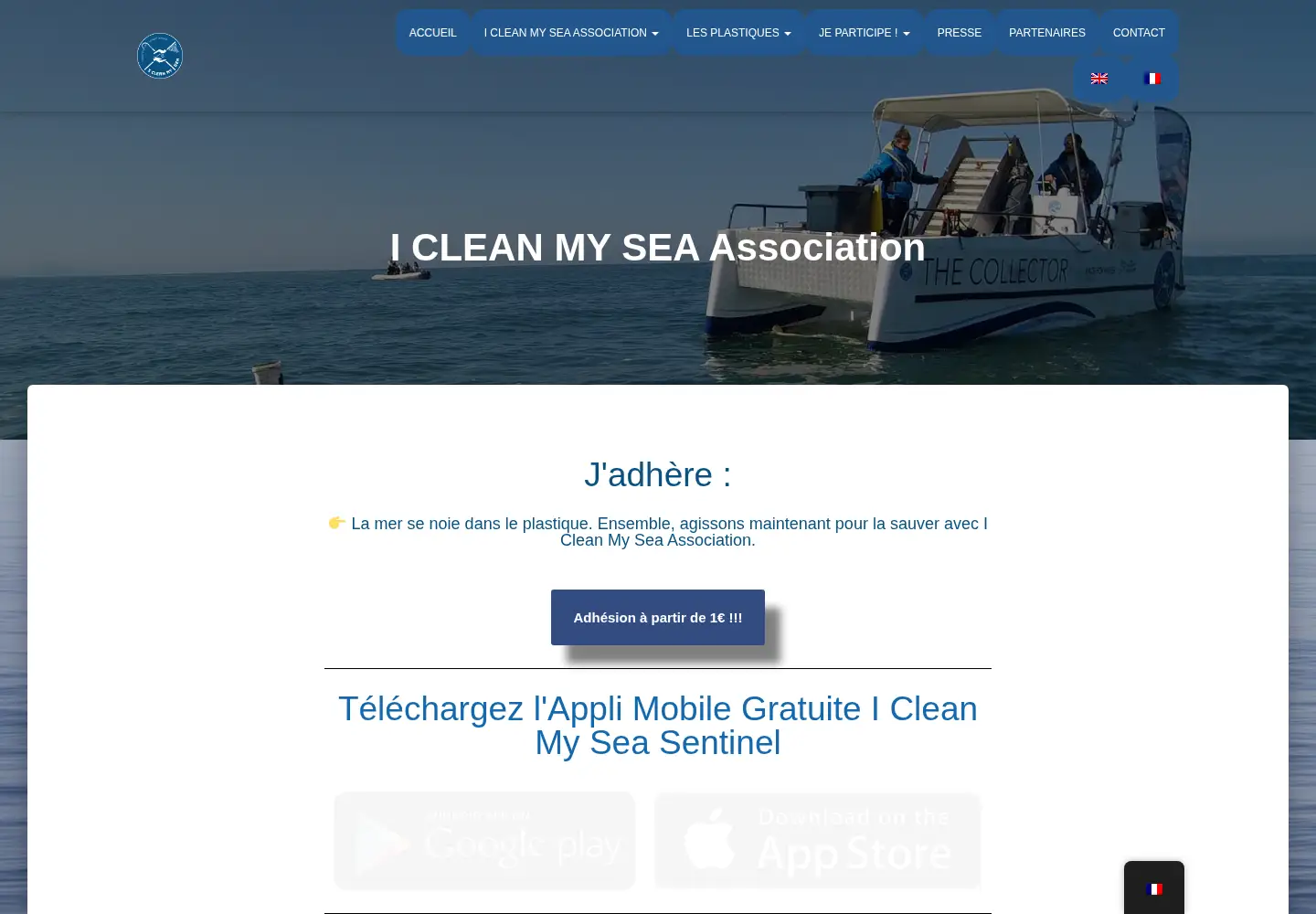 Screenshot of icleanmysea.com